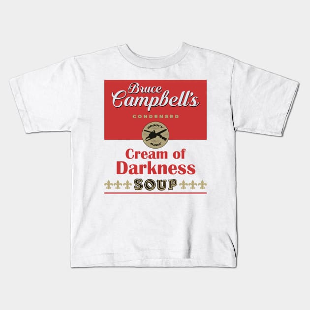 Bruce Campbell Soup Kids T-Shirt by MonkeyKing